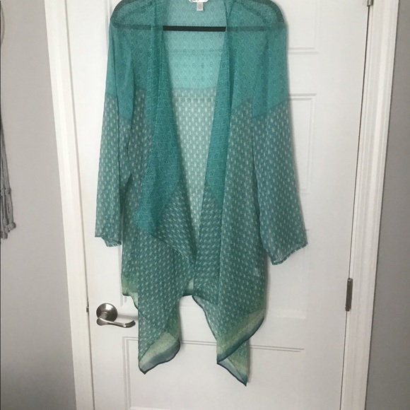 Xxl Chiffon Duster Open Cardigan Pretty 